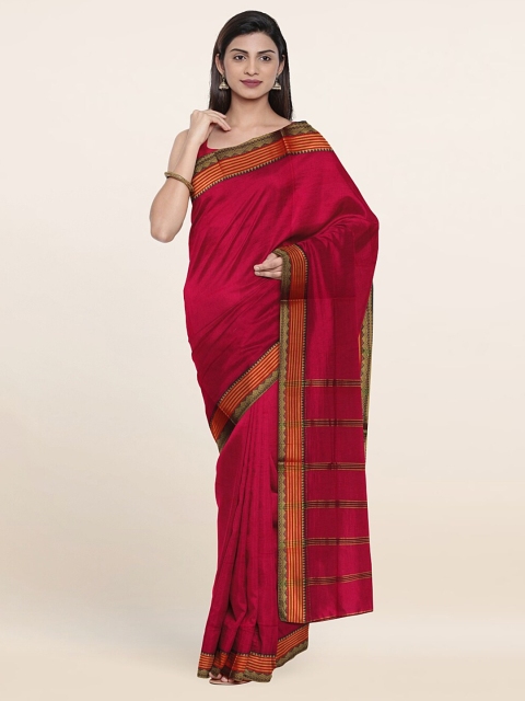 

Pothys Pink & Gold-Toned Pure Cotton Saree