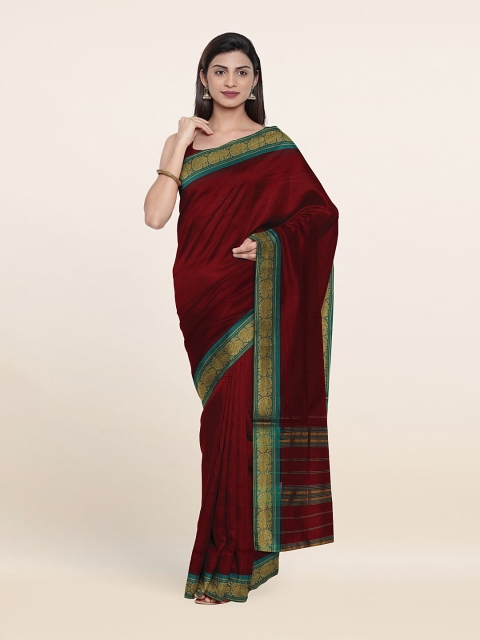 

Pothys Pure Cotton Saree, Maroon