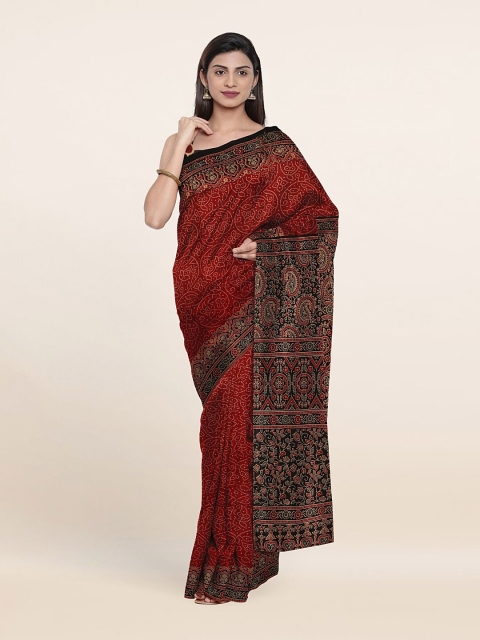 

Pothys Maroon & Green Floral Pure Cotton Saree
