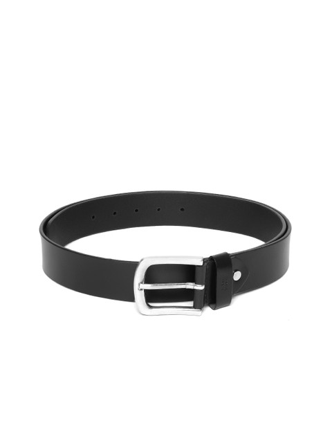 

Indian Terrain Men Black Solid Leather Formal Belt