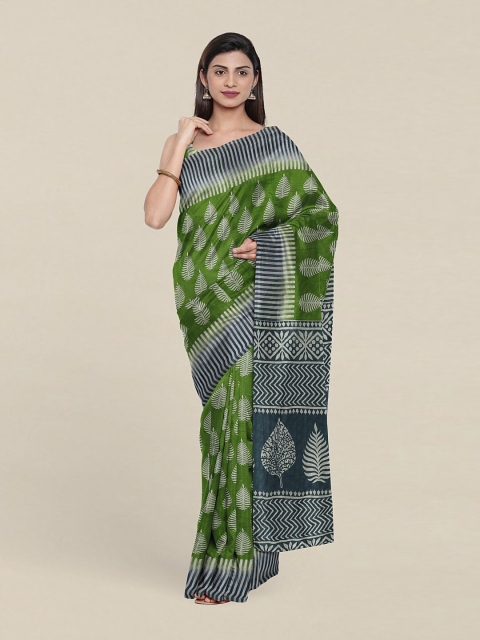 

Pothys Green & Blue Ethnic Motifs Pure Cotton Saree