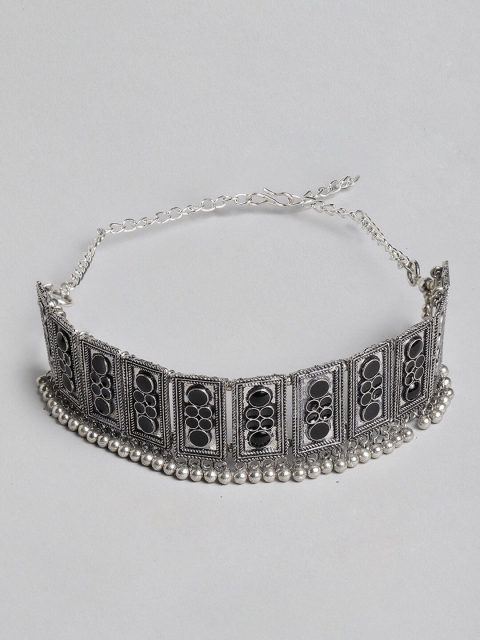 

Sangria Silver-Toned Silver-Plated Choker Necklace