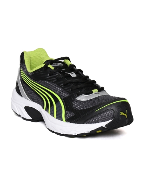 

PUMA Men Charcoal Grey & Black Sneakers