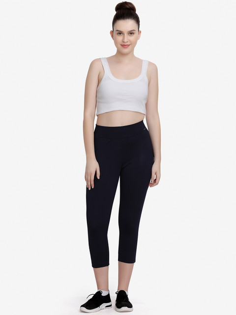 

MAYSIXTY Women Navy Blue Solid Tights