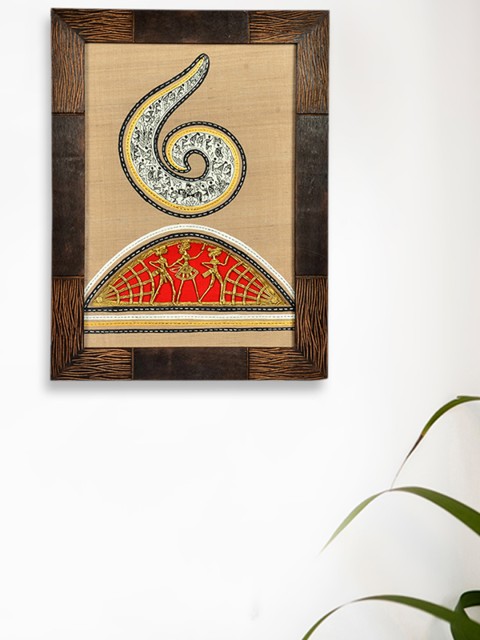 

ExclusiveLane Brown Wall Hanging Handpainted Showpiece