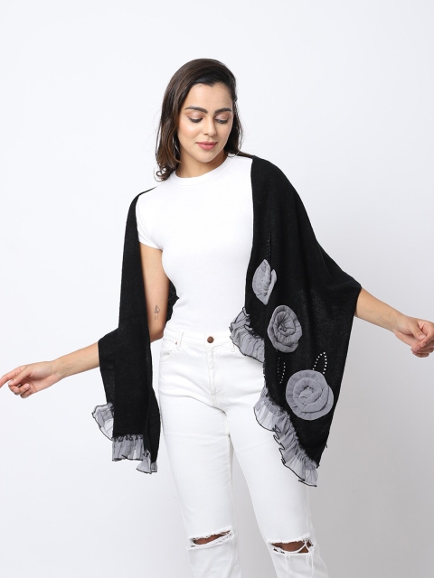 

ELLIS Women Black Self-Design Mufflers