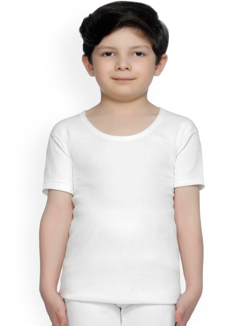 

Bodycare Kids Boys White Solid Cotton Thermal Top