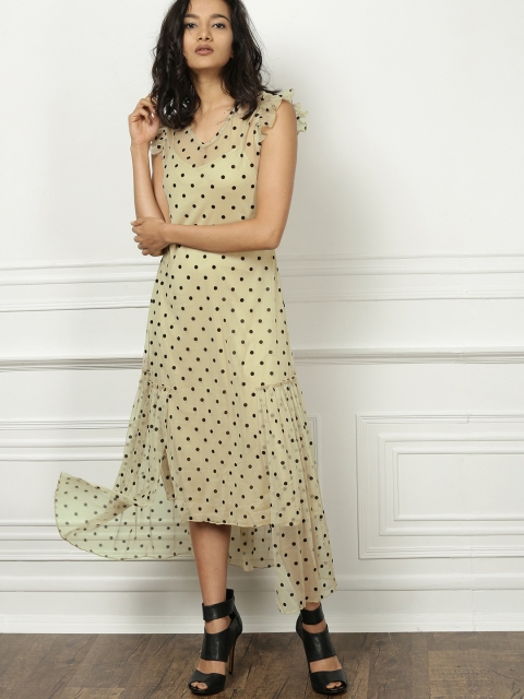 

all about you Women Beige Printed Midi Dress