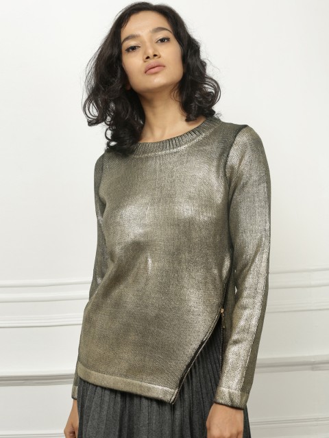 

all about you Women Gold-Toned Solid Pullover
