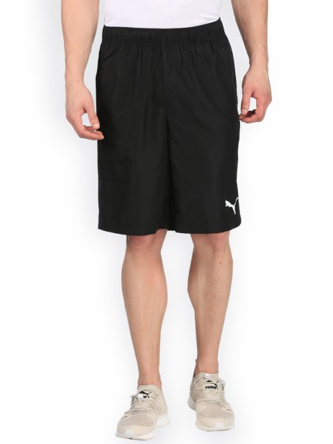 

Puma Men Black Solid Regular Fit Sports Shorts