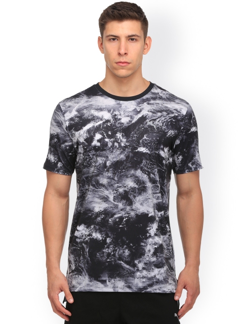 

Puma Men Black & White Printed Round Neck T-shirt 57246701