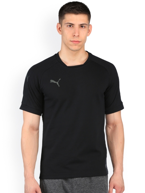 

Puma Men Black Solid Polo Collar T-shirt