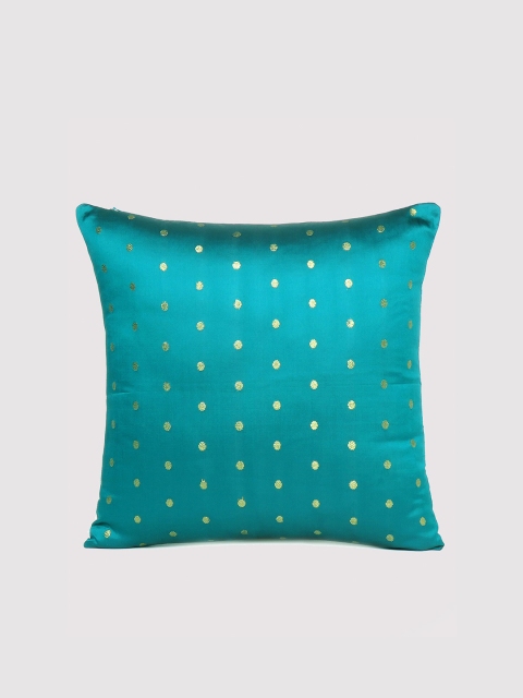 

OUSSUM Blue & Gold-Toned Square Cushion Covers