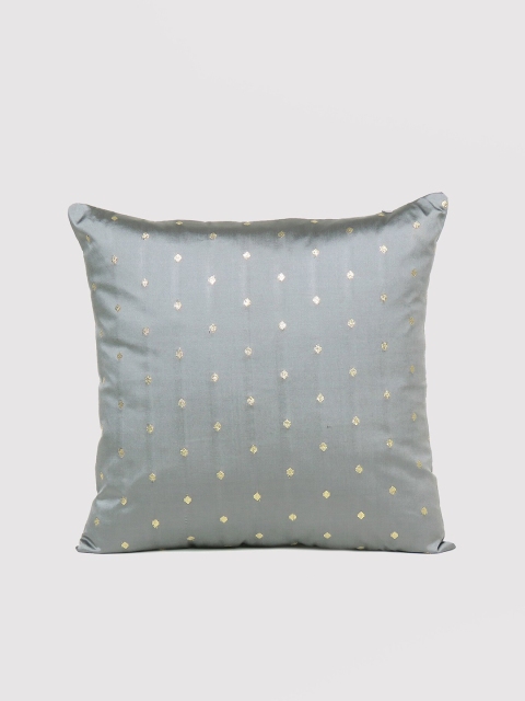 

OUSSUM Grey & Gold-Toned Geometric Square Cushion Covers