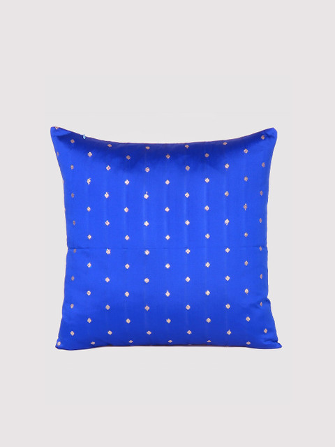

OUSSUM Blue & Gold-Toned Square Cushion Cover with Zipper