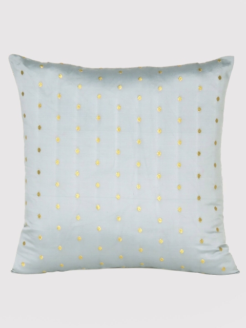 

OUSSUM Silver-Toned & Gold-Toned Ethnic Motifs Square Cushion Covers