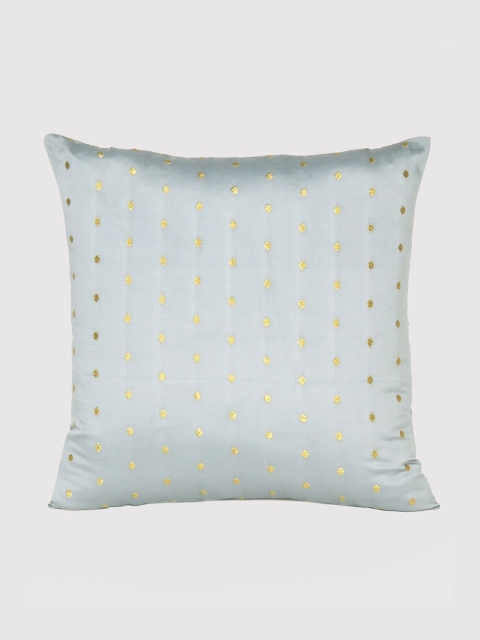 

OUSSUM Silver-Toned & Gold-Toned Ethnic Motifs Square Cushion Covers