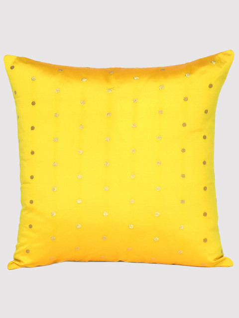 

OUSSUM Yellow & Gold-Toned Square Cushion Covers