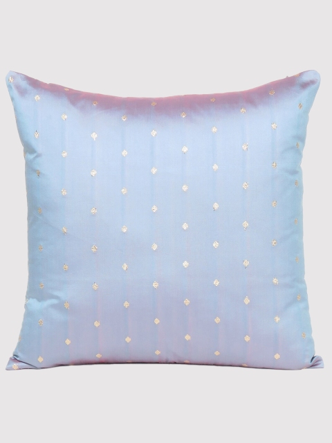 

OUSSUM Steel Grey & Gold-Toned Square Cushion Cover