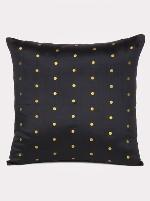 

OUSSUM Black & Gold-Toned Square Cushion Cover