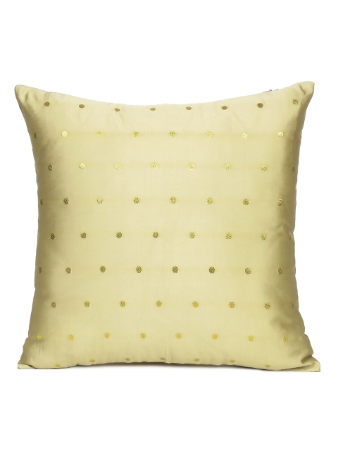 

OUSSUM Gold-Toned Ethnic Motifs Square Cushion Covers