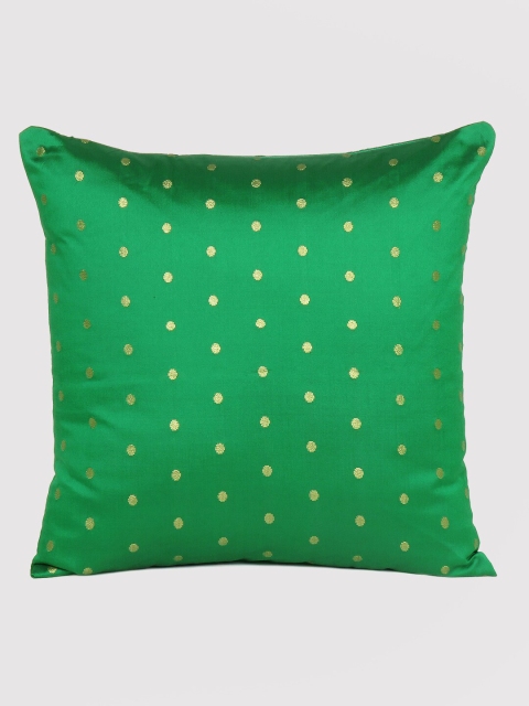

OUSSUM Green & Gold-Toned Square Cushion Covers