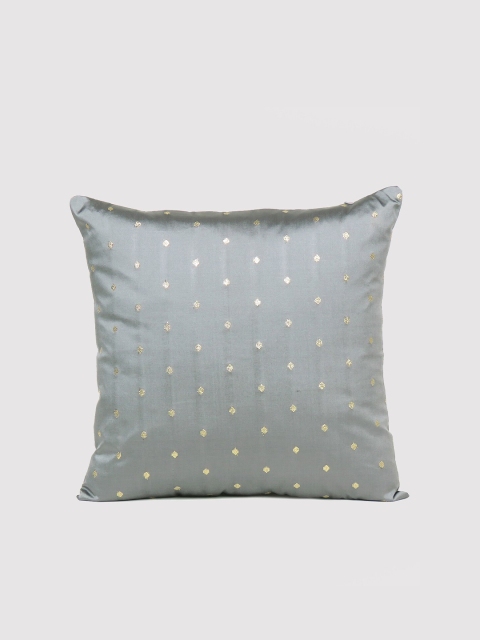 

OUSSUM Grey & Gold-Toned Geometric Square Cushion Covers