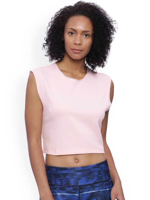 

Puma Women Pink Solid Crop Top