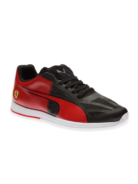 

PUMA Men Black & Red Colourblocked Sneakers