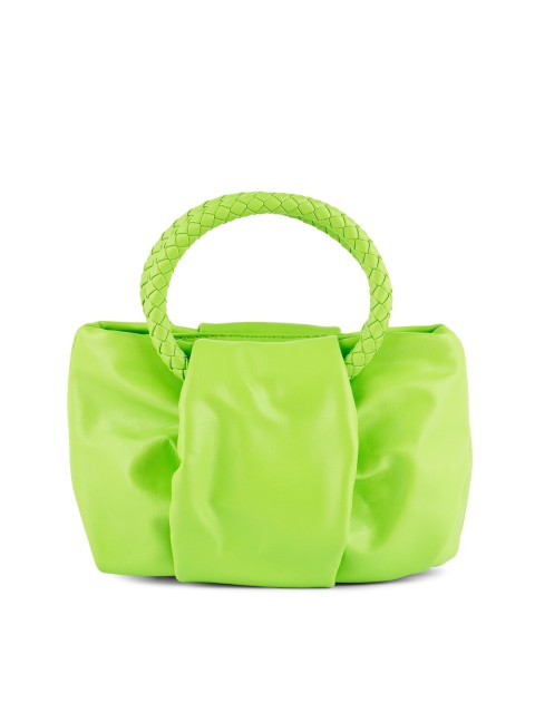 

London Rag Women Lime Green PU Structured Hobo Bag