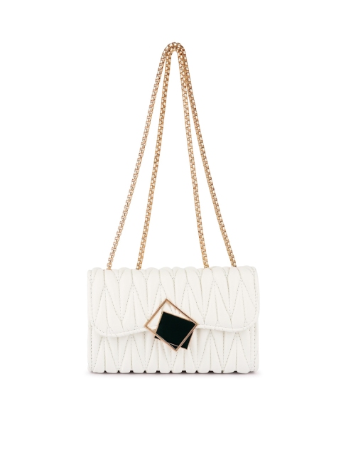 

London Rag White PU Structured Handheld Bag with Tasselled