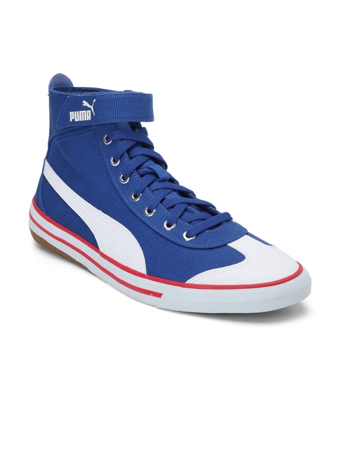 

Puma Unisex Blue Colourblocked Mid-Top Sneakers