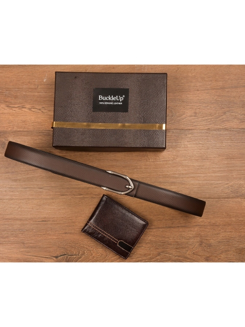 

BuckleUp Men Brown Solid Accessory Gift Set