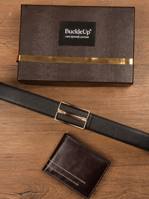 

BuckleUp Men Black Solid Accessory Gift Set