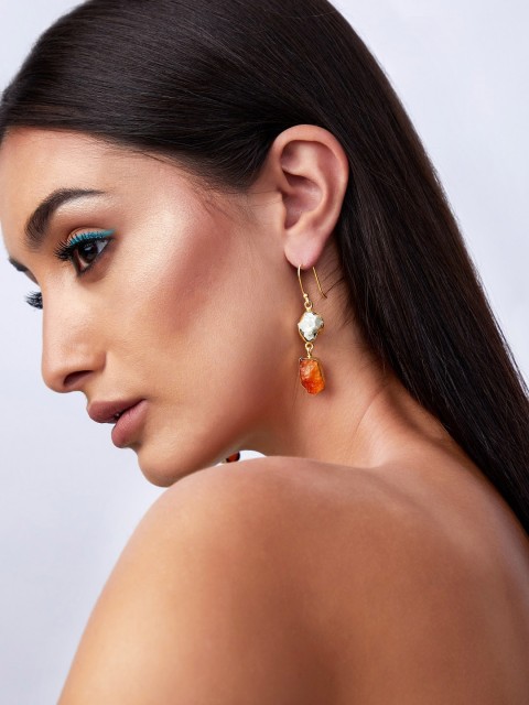 

Rubans Voguish Gold-Plated Classic Drop Earrings