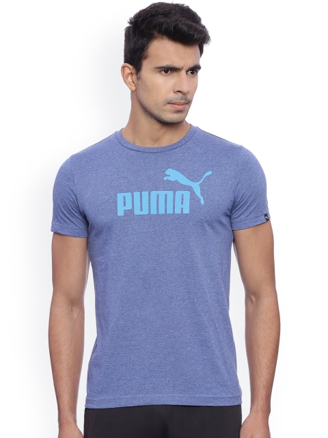 

Puma Men Blue Printed Round Neck T-shirt 59416631