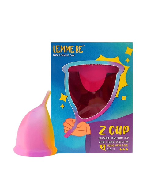 

LEMME BE Ultra Soft & Rash Free Reusable Menstrual Z Cup - Medium 25 ml - Rainbow Color, Multi