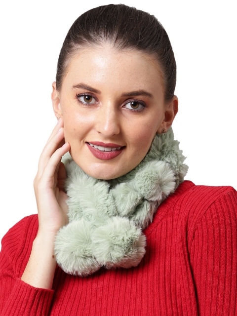 

ELLIS Women Green Self Design Mufflers