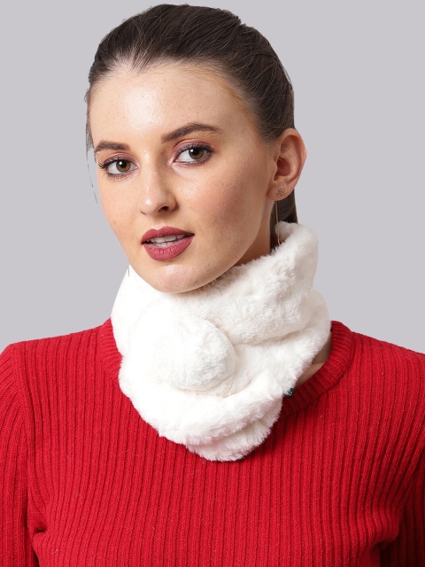

ELLIS Women White Solid Mufflers