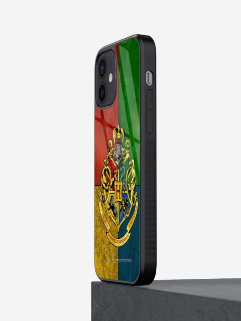 

macmerise Multi-Coloured Printed Hogwarts Sigil Glass iPhone 12 Mini Back Case