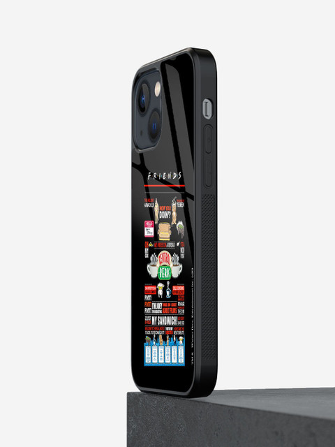 

macmerise Black Printed Friends Favorites iPhone 13 Back Case