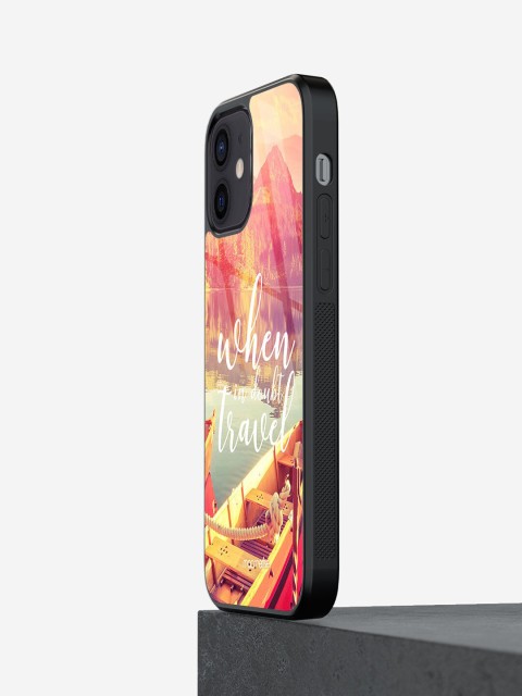 

Macmerise Beige & Yellow Printed When in Doubt Travel iPhone 12 Mini Back Case