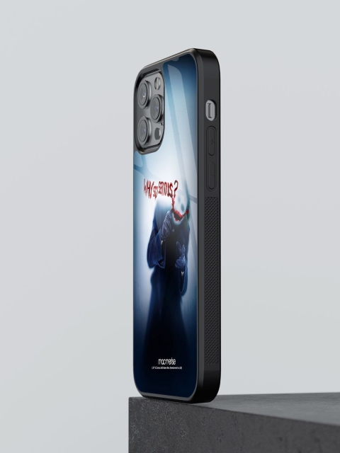 

macmerise Blue Printed Why So Serious iPhone 12 Pro Max Back Case