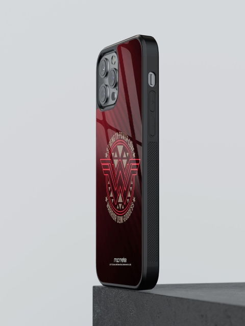 

macmerise Red Printed Wonder Woman Stamp iPhone 12 Pro Max Back Case