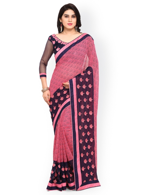 

Online Fayda Pink Printed Pure Georgette Saree