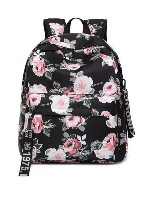 

Lychee bags Women Black Floral Printed Structured Shoulder Bag