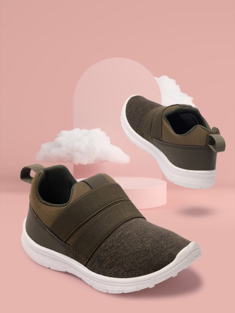 

YK Unisex Kids Olive Green Slip-On Sneakers