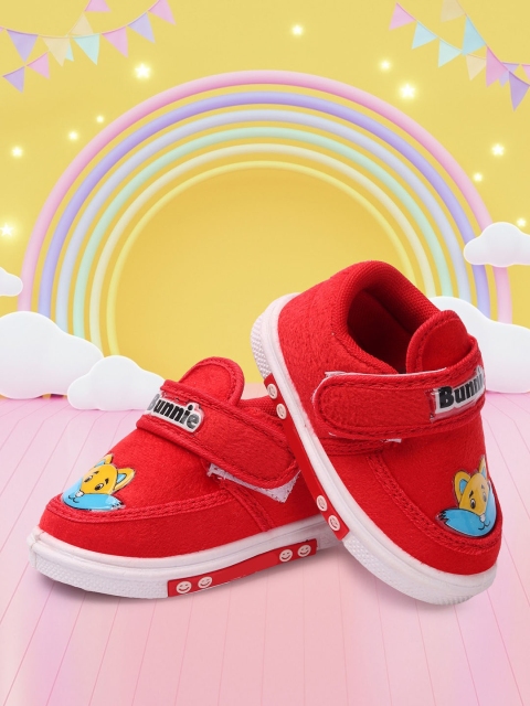 

YK Unisex Kids Red Printed Velcro Sneakers