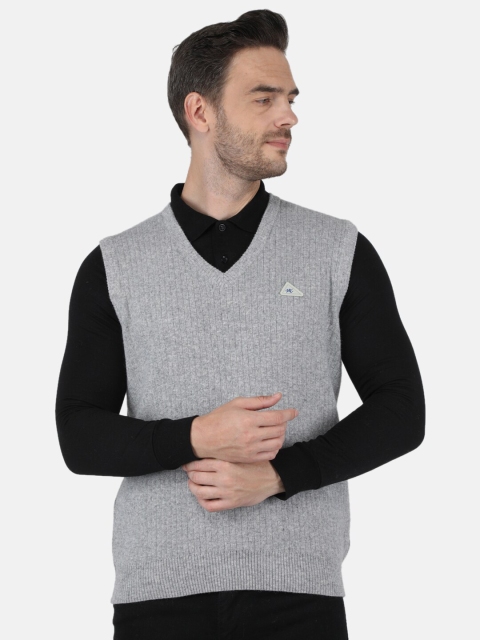 

Monte Carlo Men Grey Lambs Wool V Neck Sweater Vest
