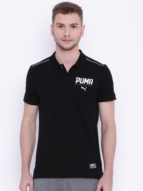 

Puma Men Black Style Tec Slim Fit Polo T-shirt